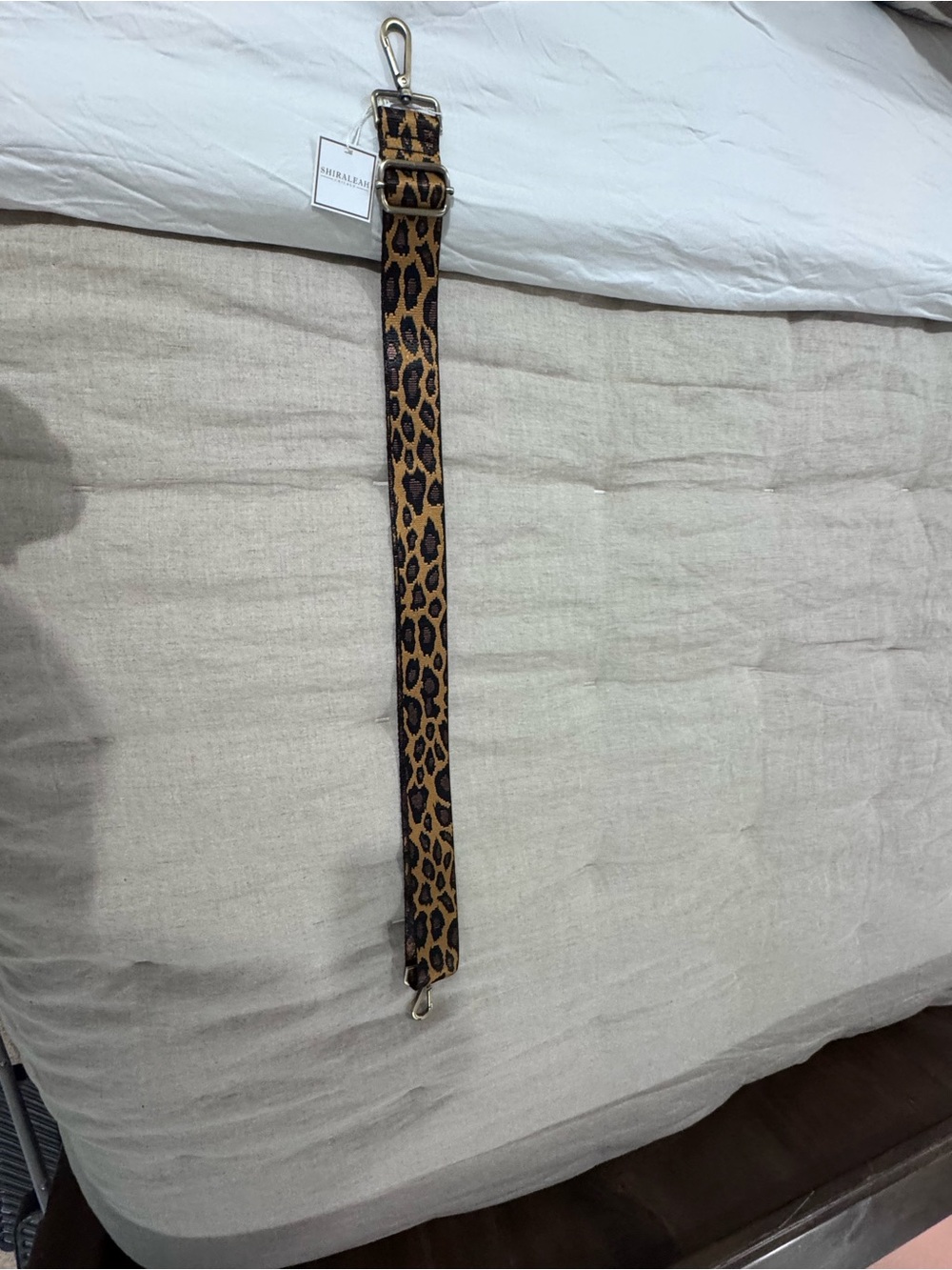 Francesca's Leopard Print Crossbody Strap - Brown & Black